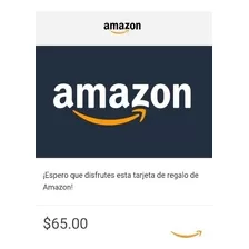 Tarjeta Amazon Gift Card 65 Dólares Usa - Código Original