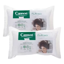 Almohada Cannon Platino Vellón 70 X 40 Pack X 2 Premium