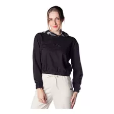 Moletom Feminino Fila Cropped Letter Preto