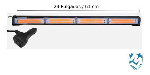 Barra Torreta Estrobo Leds 4 Cob Largo 24 Pulgadas 12volts Foto 3