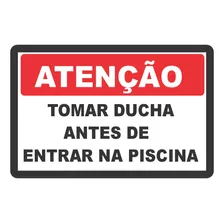 Placa De Sinalização Tomar Ducha Antes De Entrar Na Piscin