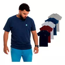 Kit 5 Camisetas Básica Masculina Masculina - Algodão 