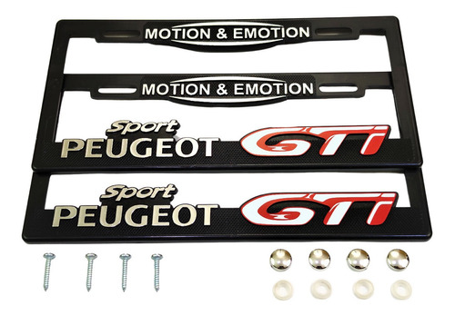 Porta Placas Peugeot Gti Camioneta Auto Cubre Pijas Kit Foto 3