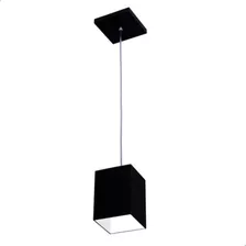 Pendente Lustre Muller Quadratus Mini Preto 1 Lâmpada 412pt