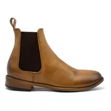 Botín Bota Chelsea Boots Piel Color Miel Andre Bocassi