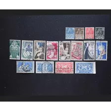 16 Estampillas Francesas 1925 / 1955.timbre France . Moda