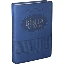 Bíblia Letra Gigante C/índice Capa Azul Linguagem Atualizada