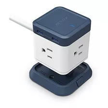 Bestek Usb Power Strip Travel Cube De 3 Salidas Y 4 Estacion