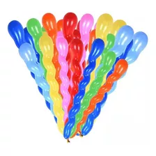 100 Globos Espiral Salchicha Zig Zag Colores Látex Fiesta