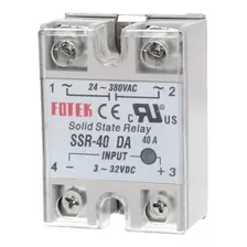 Rele Estado Solido Fotek 40a Ssr-40da 40a 380v 3-32v Com Nf