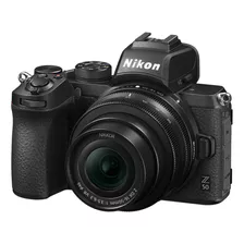 Camara Nikon Z50 Mirrorless Con Lente 16-55mm - Profesional Color Negro