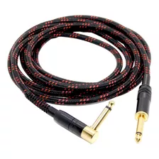 Cable Guitarra Electrica Bajo Plug De Lujo Textil 12mts Hamc