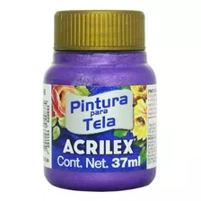 Pintura Acrilica Metalizada Tela Acrilex 37ml Escoge Color Color Violeta