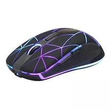 Mouse Gamer Inalambrico Luces Led Para Pc | Negro / Rii