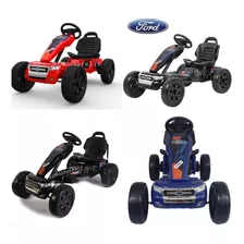 Chachicar Go Kart Ford Para Niños A Bateria Hasta 9 Años Color Azul/rojo/negro/blanco