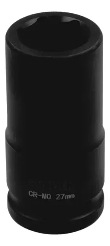 Tubo Largo Bremen Hexagonal Encastre 3/4 Alto Impacto 27mm Color Negro