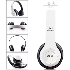 Auriculares Bluetooth P47 Inalámbricos Carolinas Home Color Blanco