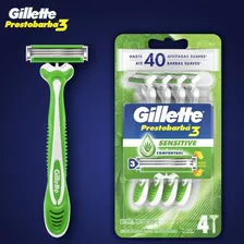 Barbeador Gillette Prestobarba3 Sensitive Comfortgel 4 Un