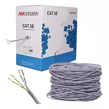 305 Mts Cable Utp Cat 5e Gris Ul Hikvision 100% Cobre