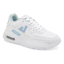 Tenis Mujer Apoort A-5013 Blanco Azul 22-26 120-638