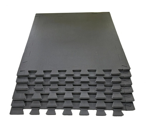 Kit 10 Tapete Tatame 20mm Eva 100x100x2cm 1x1m 2cm Bicolor Preto/cinza Bicolor