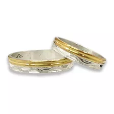 Alianzas De Casamiento Plata 925 -oro Anillos De Compromiso