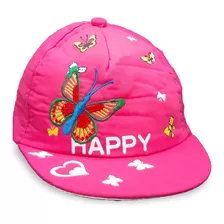 Gorro Bebe Nena Verano Bordada Estampada Mariposa