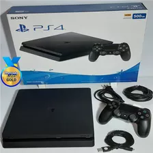 Sony Playstation 4 Slim 500gb Standard Jet Black Completo Nf