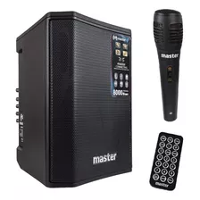 Bocina Bluetooth 8puLG Master M1 2000w Fm Usb Sd Aux Fm Mic Color Negro