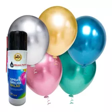 Brilho Spray Brilha Balões De Ar Látex Bexiga De Festa 300ml