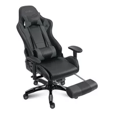 Silla Gamer Level Up Apolo Negro C/apoya Pies Mexx 1