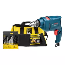 Furadeira Impacto Bosch Gsb450 110v +kit Brocas E Bolsa Lona