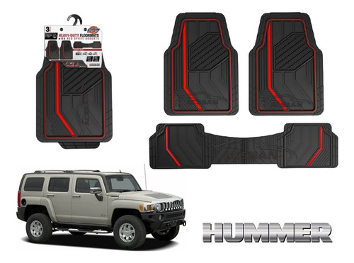 Tapetes Dks 3d Rojo Dickies Hummer H3 2007 Foto 2