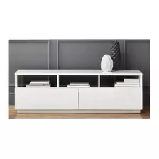 Mesa Rack Tv Melamina Minimalista Moderna 2 Puertas 1.20 Mts