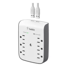 Regleta Protectora Belkin Bsv602tt 8 En 1 Color Blanco