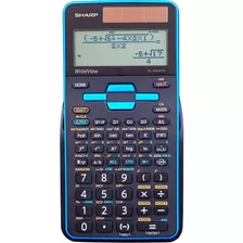 Calculadora Cientifica Sharp 4 Lineas 16 Digitos Azul Color Negro Con Azul