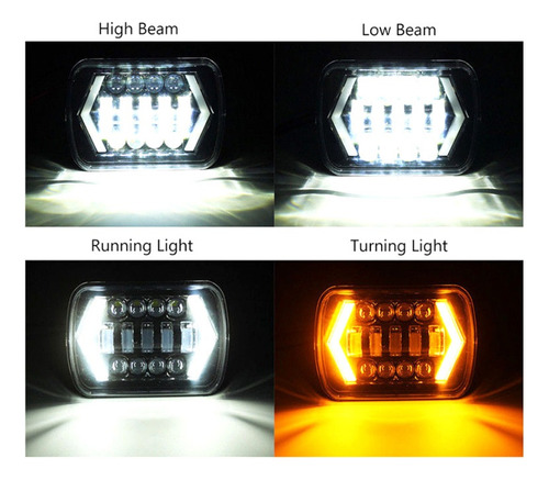 Faros Led Para Jeep Cherokee Xj Wrangler Yj, 55w, H4 Foto 4