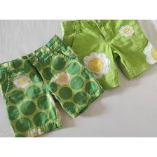 Pack 2 Bermudas Nena Talle 3 Importadas .marca Gymboree.flor