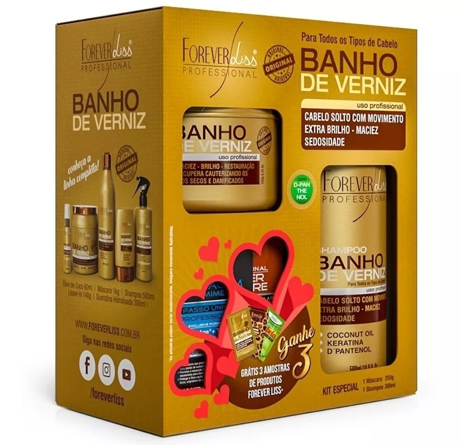 Kit Especial Banho De Verniz  Forever Liss Com Brinde