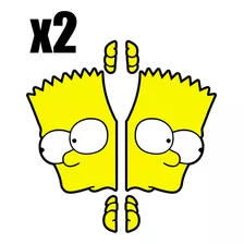 Grafica Adhesiva Sticker Bart Simpson 50x25 2 Unidades