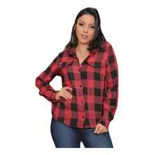 Camisa Xadrez Feminina Manga Longa Country Linda Sku:cfx10