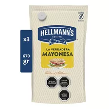 Mayonesa Hellmans 670gr Pack X3 Unidades - Salsas Aderezos