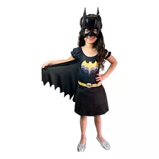 Fantasia Infantil Vestido Batgirl Com Capa
