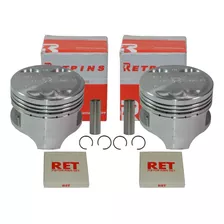 2 Kit Pistão Anéis Honda Cb 450 / Cbr 450 0,75 - Retpins