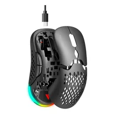 Mouse Gamer Force One Lynx Wireless 19k Dpi 7 Botões Rgb Cor Preto