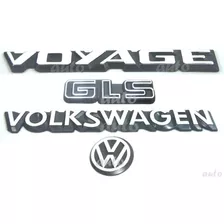 Emblemas Voyage Gls Volkswagen + Vw Mala - 1987 À 1990
