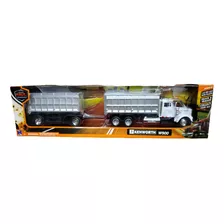 Kenworth W900 Full Doble Remolque Volteo New Ray Esc 1:43 Color Blanco