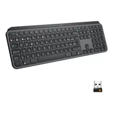 Teclado Bluetooth Logitech Master Series Mx Keys Qwerty Membrana Español España Color Grafito Con Luz Blanca