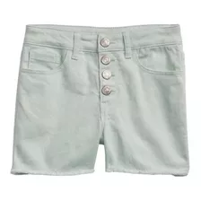 Shorts Niña Gap Denim Tiro Alto Celeste