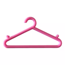 Percha Para Ropa Muñecas 20 Unidades Color Rosa Premium!